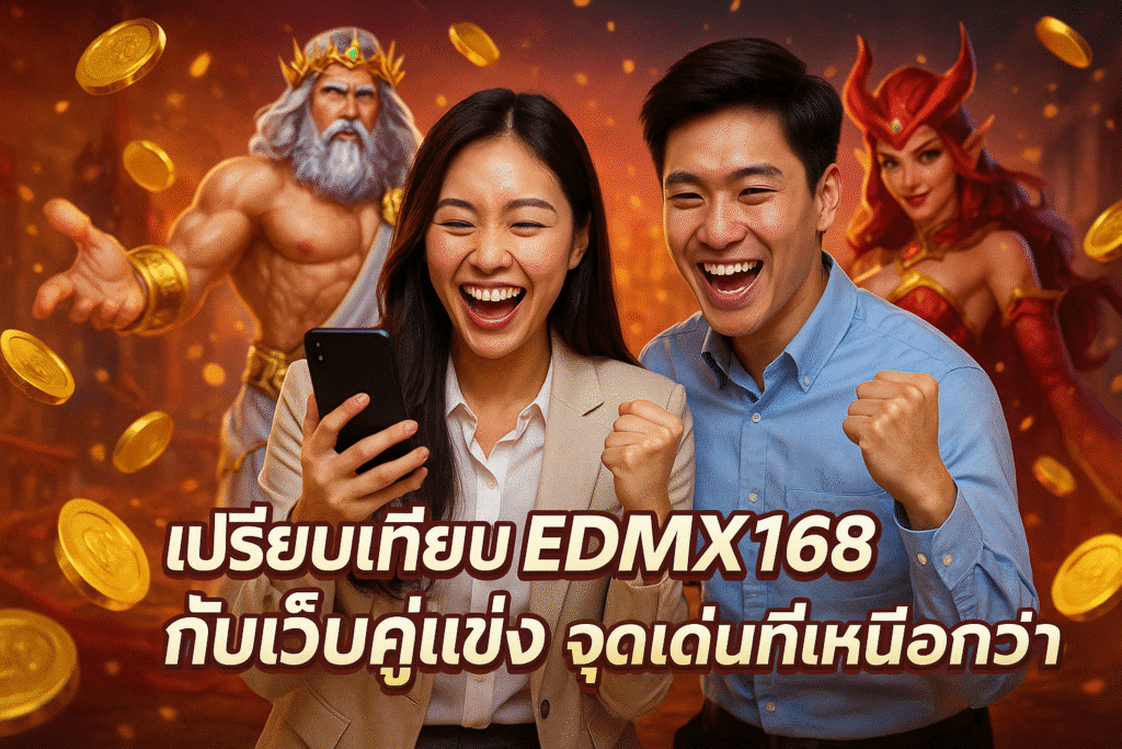 เปรียบเทียบ EDMX168 กับเว็บคู่แข่ง จุดเด่นที่เหนือกว่า